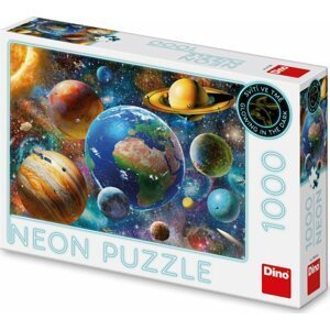 Puzzle Planety neon 1000 dílků - Dino