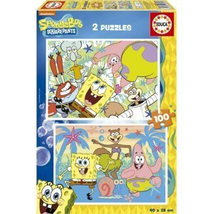 Puzzle Sponge Bob 2x100 dílků