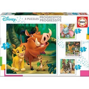 Puzzle Disney pohádky 4v1 (12,16,20,25 dílků)