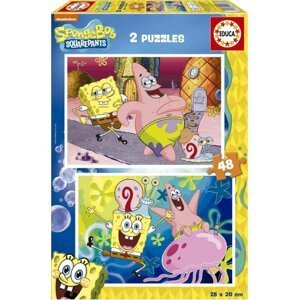 Puzzle Sponge Bob 2x48 dílků