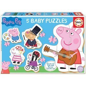 Trefl Puzzle Baby Prasátko Peppa 2, 5v1 (3-5 dílků)