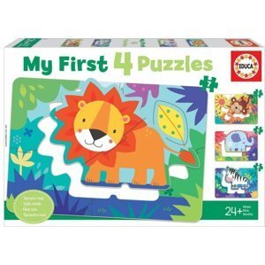 Moje první puzzle Zvířátka z divočiny 4v1 (5,6,7,8 dílků)