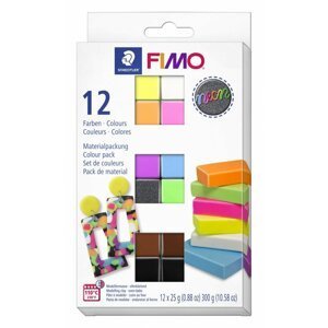 FIMO sada 12 barev x 25 g - Efekt Neon
