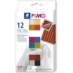 FIMO sada 12 barev x 25 g - Leather
