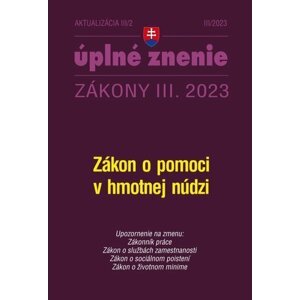 Aktualizácia III/2 2023  – Zákon o pomoci v hmotnej núdzi