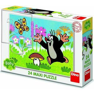 Puzzle Krtek a houba 66x47cm 24 dílků v krabici 30x20x6cm 24m+ - Dino