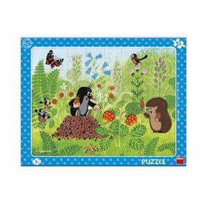 Puzzle deskové Krtek a jahody 29x37cm 40 dílků ve fólii - Dino