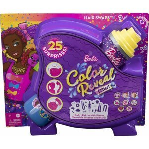 Barbie Color Reveal vlasový styling se třpytkami fialový - Mattel Disney