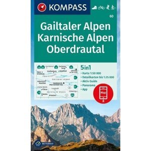 Gailtalské Alpy, Karnské Alpy, Oberdrautal 1:50 000 / turistická mapa 60