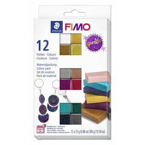 FIMO sada 12 barev x 25g  - Efekt Sparkle