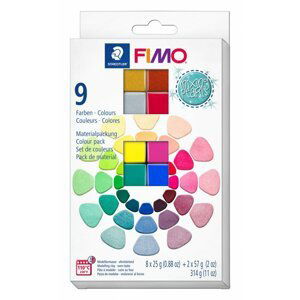 FIMO sada 10 barev - Efekt Mixing Pearls