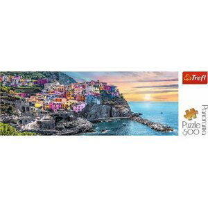 Trefl Puzzle Vernazza při západu slunce, Itálie 500 dílků Panoramatické
