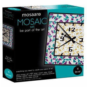 MOSAARO Sada na výrobu mozaiky - Hodiny čtvercové