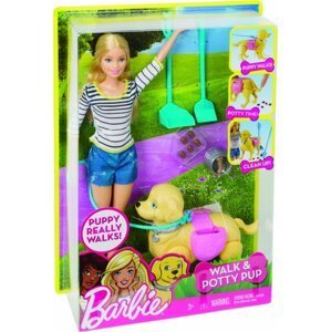 Barbie procházka s pejskem - Mattel Barbie