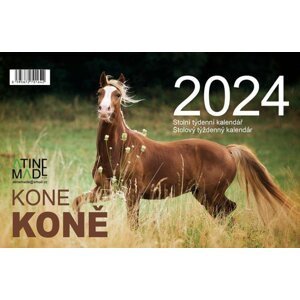 Kalendář 2024 Koně, stolní, týdenní, 225 x 150 mm