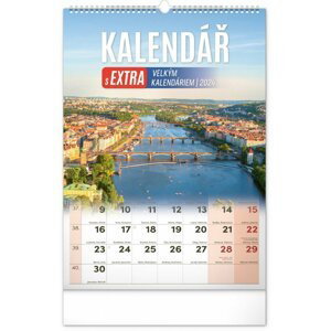 Kalendář 2024 nástěnný: s extra velkým kalendáriem, 33 × 46 cm