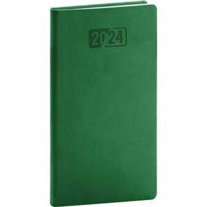 Diář 2024: Aprint - zelený, kapesní, 9 × 15,5 cm