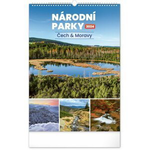 Kalendář 2024 nástěnný: Národní parky Čech a Moravy, 33 × 46 cm