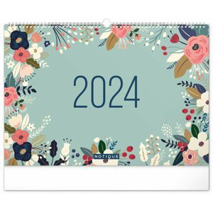 Kalendář 2024 nástěnný: Květy, 48 × 33 cm