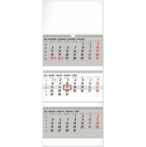 Nástenný kalendár 3-mesačný štandard skladací SK 2024, 29,5 × 69,5 cm