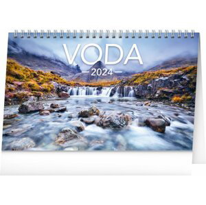 Kalendář 2024 stolní: Voda CZ/SK, 23,1 × 14,5 cm