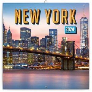 Kalendář 2024 poznámkový: New York, 30 × 30 cm