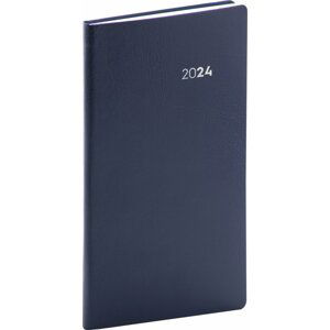 Diář 2024: Balacron - tmavě modrý, kapesní, 9 × 15,5 cm