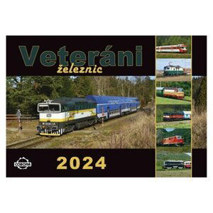Kalendář 2024 Veteráni železnic - nástěnný - Richard Piroutka