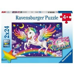 Ravensburger Puzzle - Jednorožec a Pegas/2x24 dílků