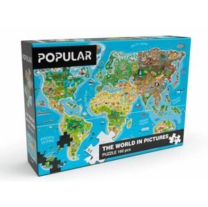 Popular Puzzle Mapa světa 160 dílků (AJ)