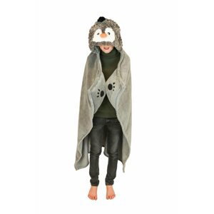 Cozy Noxxiez deka s kapucí a kapsami - Tučňák
