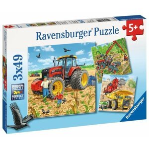 Ravensburger Puzzle - Zemědělské stroje 3x49 dílků