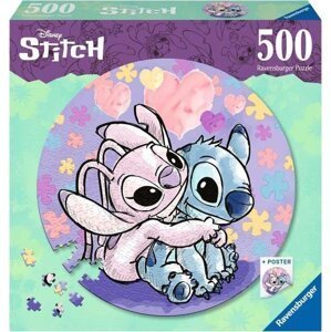 Ravensburger Puzzle kruhové - Disney Stitch 500 dílků