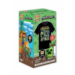 Funko Pocket POP&Tee: Minecraft - Blue Creeper (velikost M)