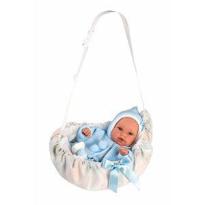 Llorens 63641 NEW BORN - realistická panenka miminko se zvuky a měkkým látkovým tělem - 36 cm