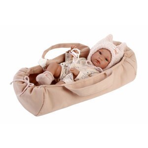 Llorens 63572 NEW BORN HOLČIČKA - realistická panenka miminko s celovinylovým tělem - 35 cm