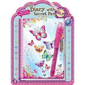 Mini deník s tajným perem motýlci - Alltoys