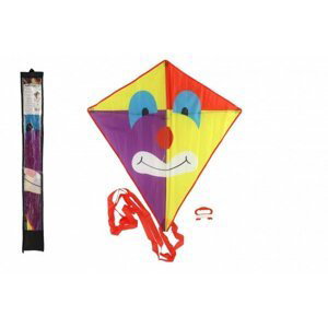 Drak létající klaun nylon 78x88cm v látkovém sáčku 11x90x2cm