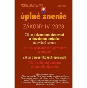 Aktualizácia IV/1 2023 – bývanie, stavebný zákon - kolektiv autorů