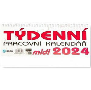 Pracovní midi týdenní 2024 - stolní kalendář