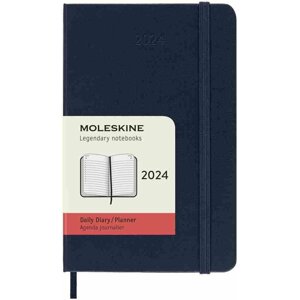 Moleskine Diář 2024 modrý S, denní, tvrdý