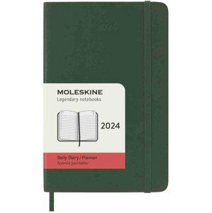 Moleskine Diář 2024 zelený S, denní, měkký