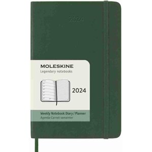 Moleskine Plánovací zápisník 2024 zelený S, měkký