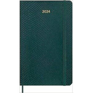 Moleskine Plánovací zápisník Boa 2024 zelený L, měkký (v dárkové krabici)