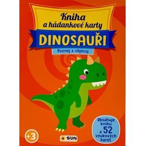Kniha a hádankové karty Dinosauři - Poznej a objevuj