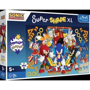 Puzzle Super Shape XL Svět ježka Sonica 104 dílků