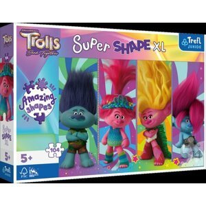 Puzzle Super Shape XL Trollové 3 Trollí hrátky 104 dílků