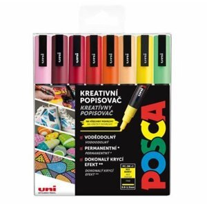 Posca sada popisovačů PC-3M - Summer 0,9 - 1,3 mm (mix teplých tónů 8 ks)