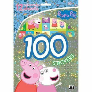 Prasátko Peppa - 100 samolepek s omalovánkovými listy