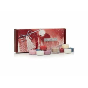 YANKEE CANDLE dárková sada 10 ks čajových svíček a svícnu